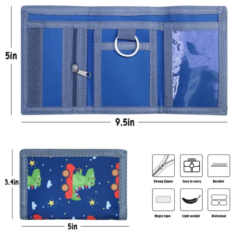 JONYEE Kids Wallet for Boys and Girls, Novelty Wallet for Boys Ages 5-7, Camo Teen Wallet for Kids Birthday Gifts (Beige mosaic) - Image 3